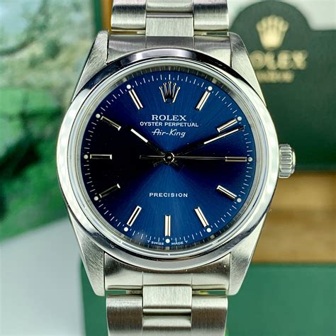 rolex air-king 14000 blue|Rolex Air-King 14000 price.